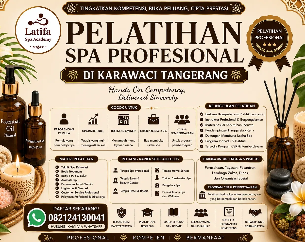 Pelatihan Spa Profesional di Karawaci Tangerang 082124130041